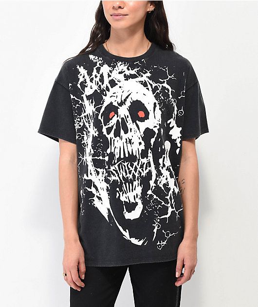 SWIXXZ Grunge Black Wash T-Shirt