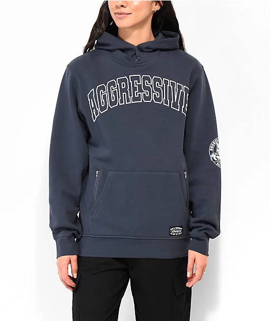 Broken Promises Aggressive Navy Hoodie