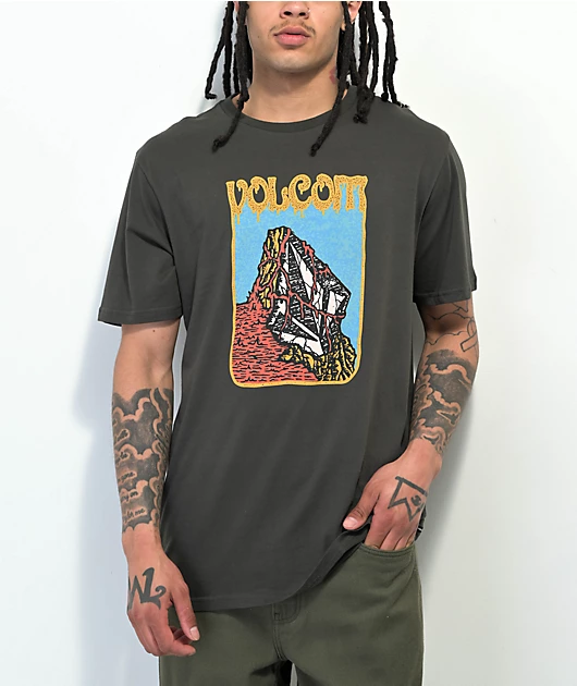 Volcom Farm To Yard Submerged Vintage Black T-Shirt