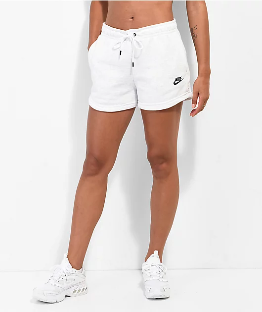 Nike Sportswear Essential White Fleece Sweat Shorts