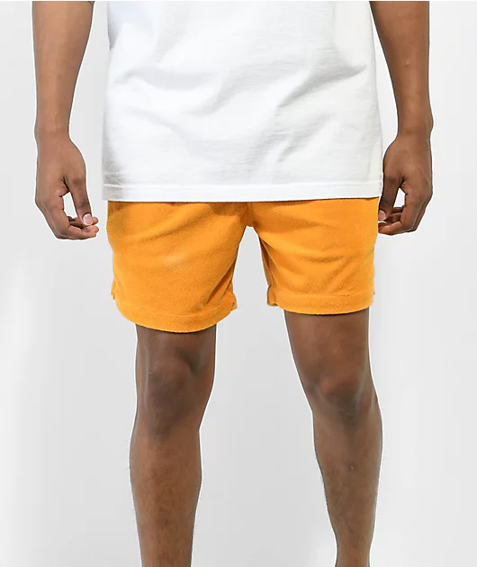 Brixton Pacific Reserve Orange Terry Cloth Shorts