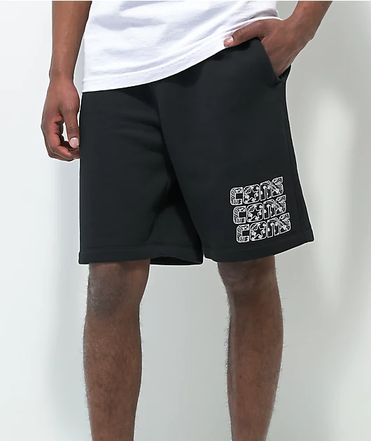 Converse Paisley Black Sweat Shorts