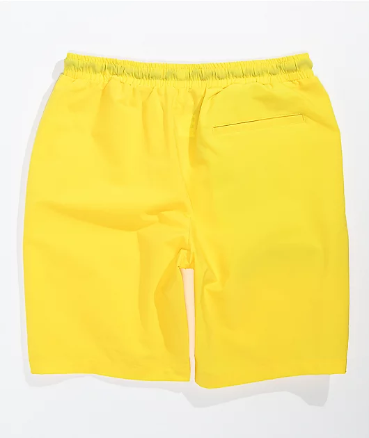 American Stitch Yellow Nylon Cargo Shorts