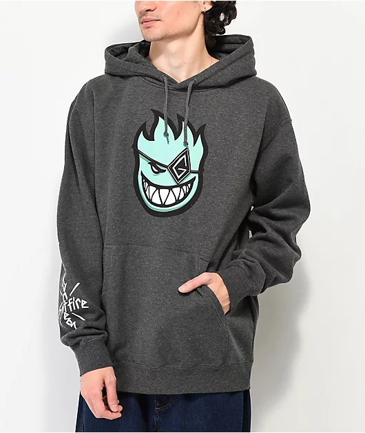 Spitfire x Gnarhunters Bighead Charcoal Hoodie