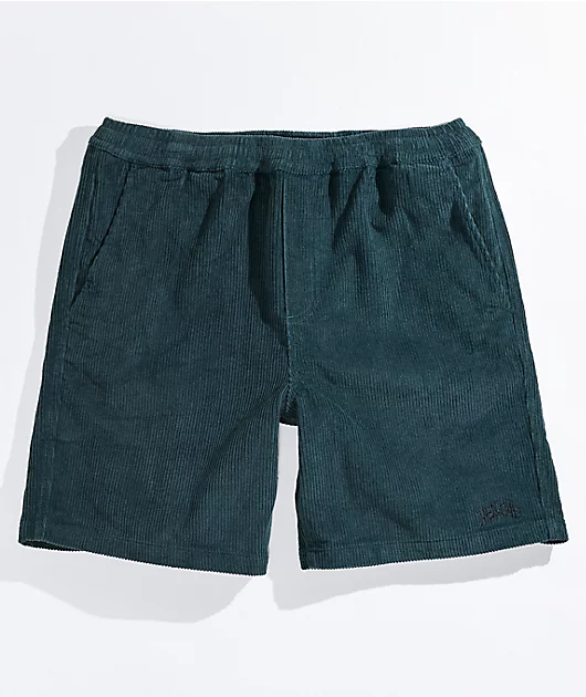 Welcome Hydra Dark Green Corduroy Shorts