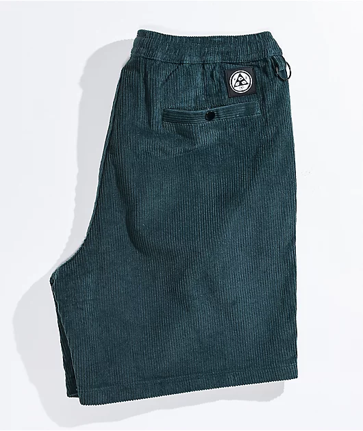 Welcome Hydra Dark Green Corduroy Shorts