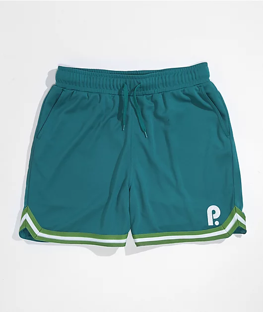 Paterson Courtside Teal Basketball Shorts