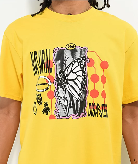 WORBLE Natural Disaster Yellow T-Shirt