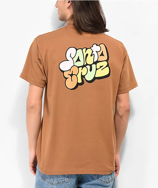 Santa Cruz Graffiti Brown T-Shirt