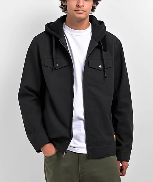Empyre Warrant Black Hooded Work Jacket