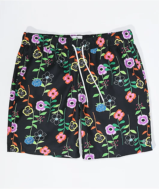 Empyre Grom Floral Black Board Shorts