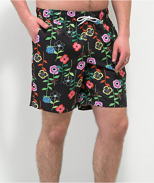 Empyre Grom Floral Black Board Shorts