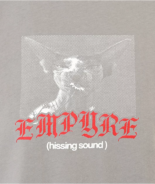 Empyre Hissing Sound Grey Crop T-Shirt