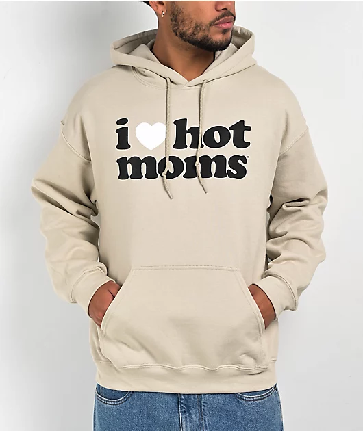 Danny Duncan I Heart Hot Moms Sand Hoodie