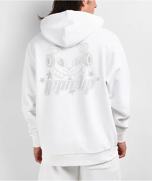 RIPNDIP Kawaii Nerm Rhinestone White Hoodie