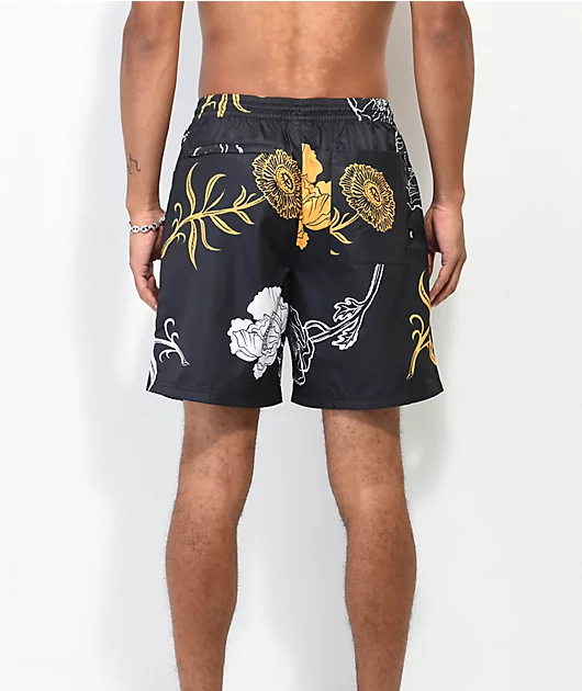 Nike SB Novelty Black Elastic Waist Board Shorts