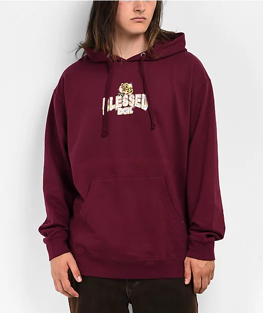 DGK Stay Blessed Burgundy Hoodie