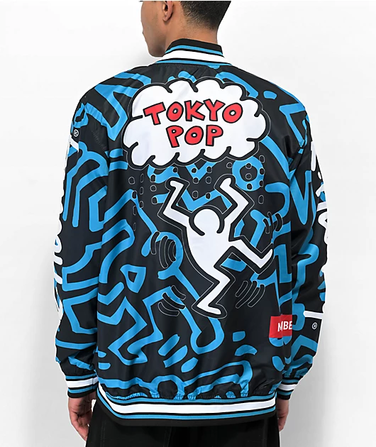 Members Only x Keith Haring Blue Bomber Jacket