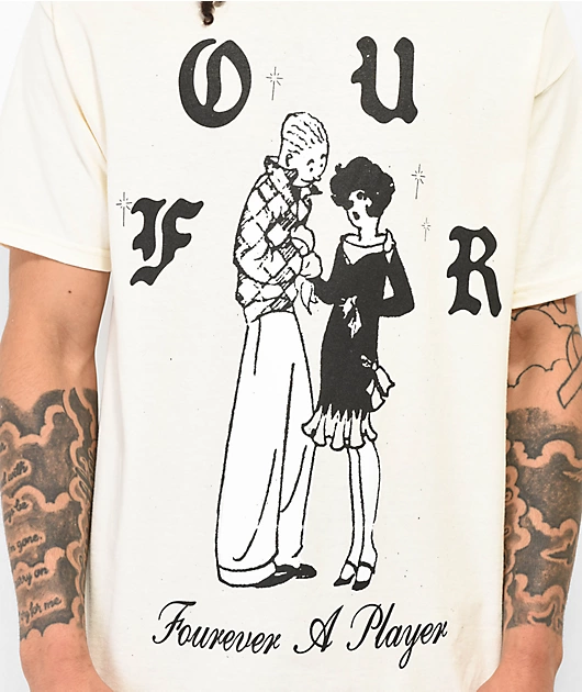 4Hunnid Fourever A Playa Natural T-Shirt