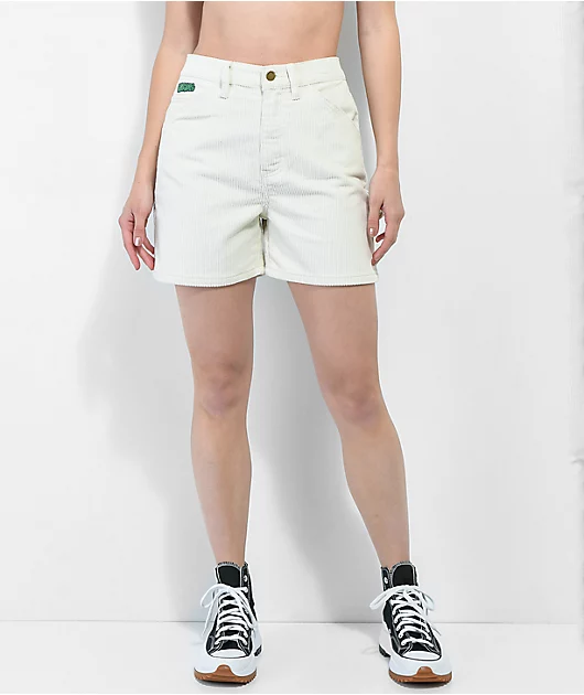 Empyre Laurel Cream Corduroy Carpenter Skate Shorts