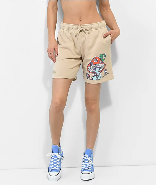 Petals By Petals And Peacocks Choose Peace Natural Sweat Shorts