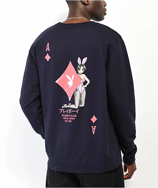 Color Bars x Playboy Diamond Navy Crewneck Sweatshirt
