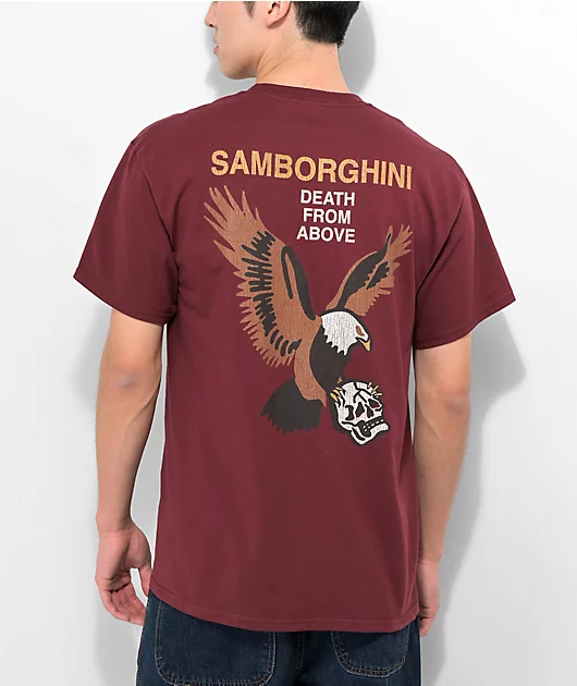 Samborghini Eagle Patch Red T-Shirt