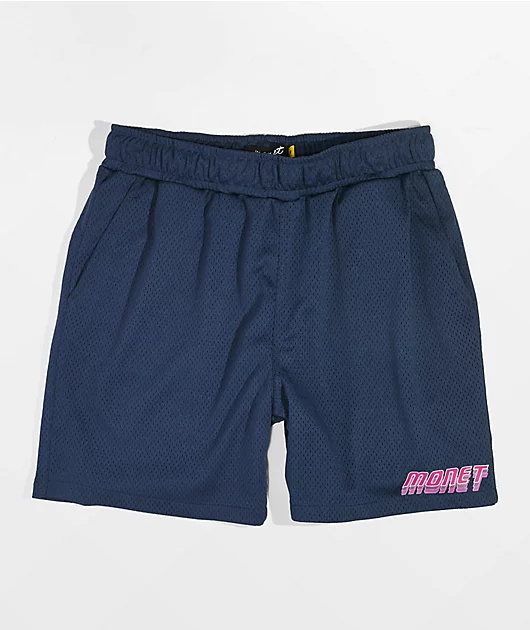 Monet Skateboards Coast Navy Blue Mesh Shorts