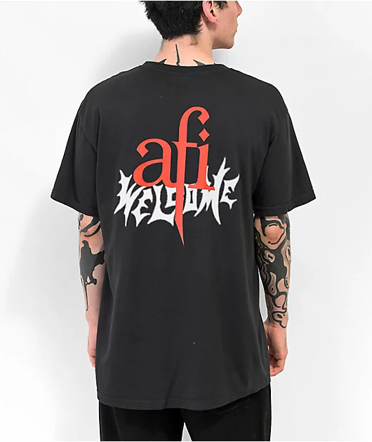 Welcome x AFI Nowhere Black T-Shirt