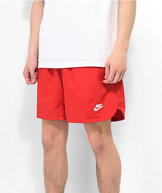 Nike Sportswear Club Red Woven Flow Shorts