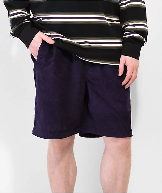 Welcome Hydra Purple Corduroy Shorts