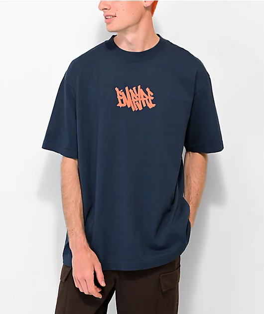 Empyre Script Logo Navy T-Shirt