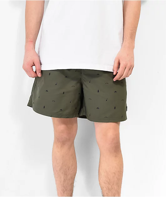 Element x Smokey Bear In The Woods Green Board Shorts