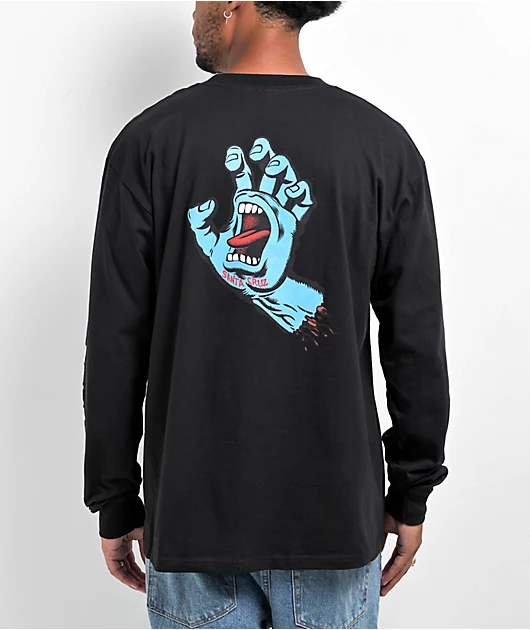 Santa Cruz Screaming Hand Black Long Sleeve T-Shirt