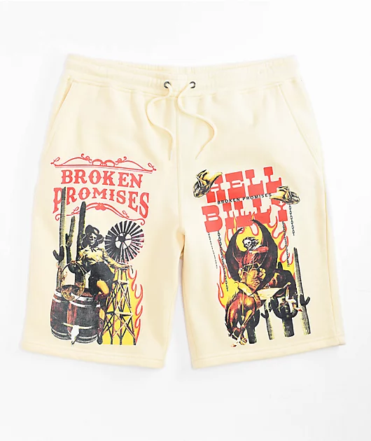 Broken Promises Rodeo Natural Sweat Shorts