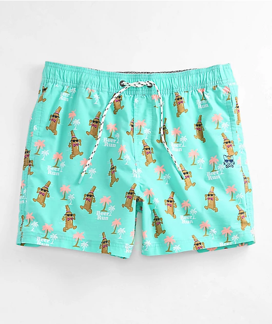 Party Pants Beer Run Mint Board Shorts