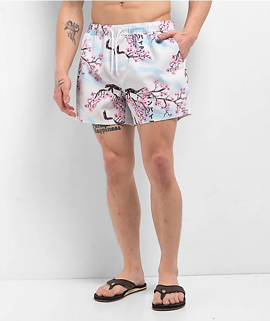 Empyre Ollie Floral Off White Board Shorts