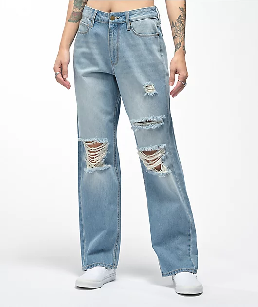 Empyre Frankie Light Wash Dad Jeans