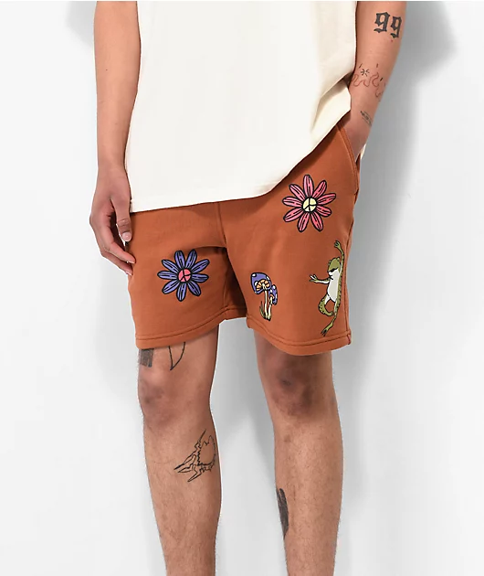 A.LAB Spasm Brown Sweat Shorts
