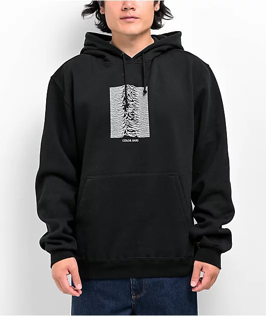 Color Bars x Joy Division Unknown Pleasures Black Hoodie