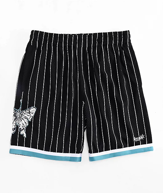 Welcome Butterfly Black Mesh Basketball Shorts