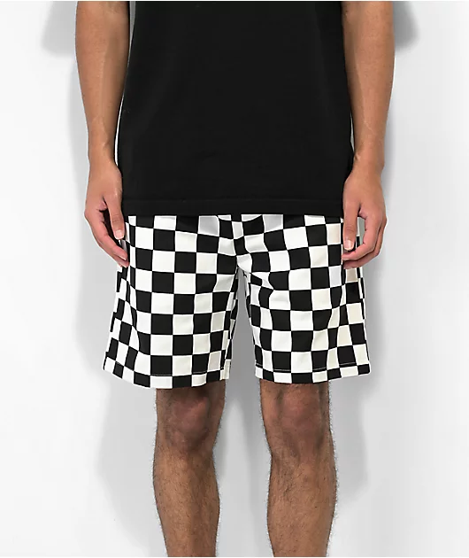 Cookman Black & White Checkerboard Shorts