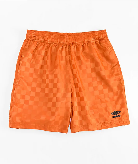 Umbro Orange Checker Shorts