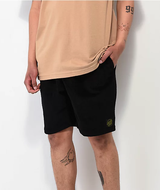 Santa Cruz Saga Pull On Black Corduroy Shorts
