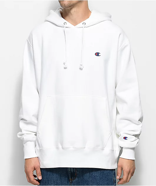 Champion Reverse Weave White Pullover Hoodie