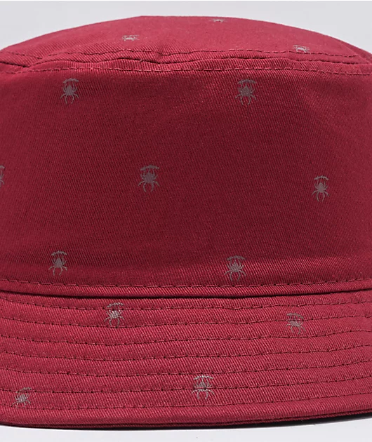 Deathworld Spider Maroon Bucket Hat