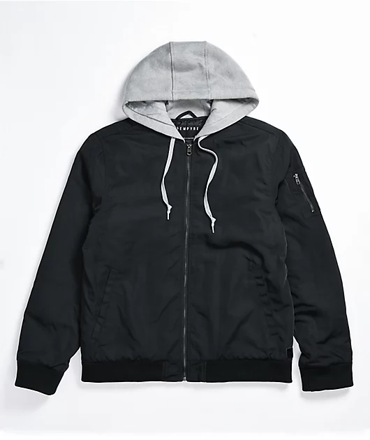 Empyre Distortion Black Bomber Jacket