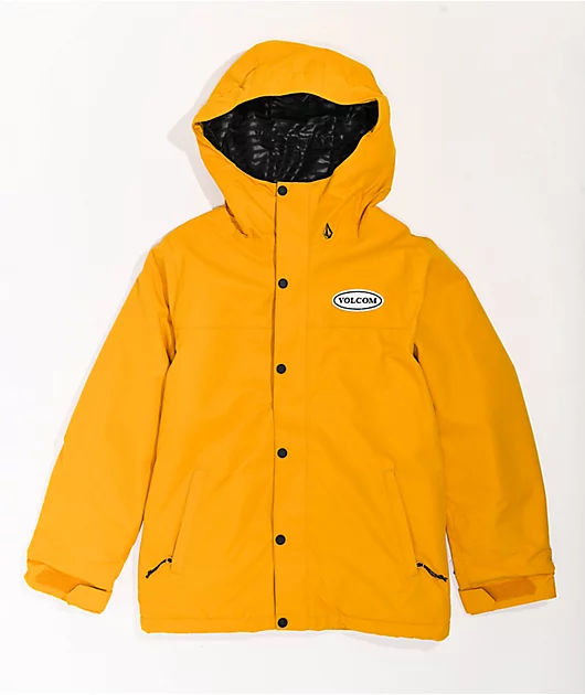 Volcom Stone 91 Yellow 10K Snowboard Jacket Kids