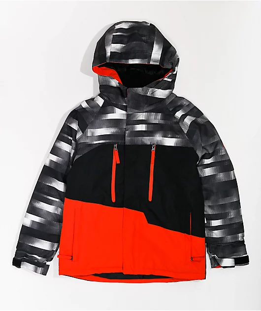 686 Geo Black & Red 10K Snowboard Jacket Kids