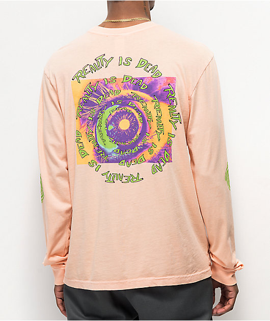 Teenage Reality Is Dead Peach Long Sleeve T-Shirt